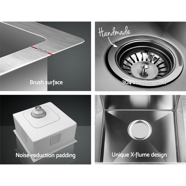 Cefito 51cm x 45cm Stainless Steel Kitchen Sink Under/Top/Flush Mount Silver Cefito