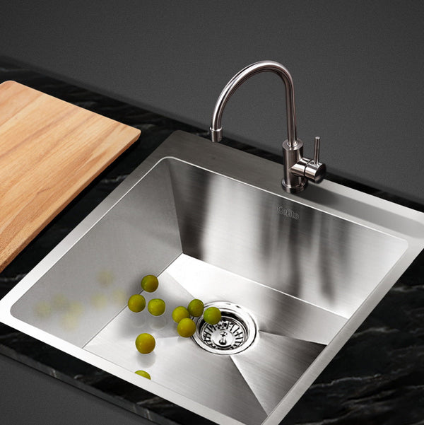 Cefito 53cm x 50cm Stainless Steel Kitchen Sink Under/Top/Flush Mount Silver Cefito