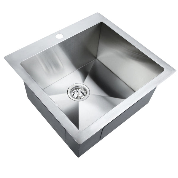 Cefito 53cm x 50cm Stainless Steel Kitchen Sink Under/Top/Flush Mount Silver Cefito