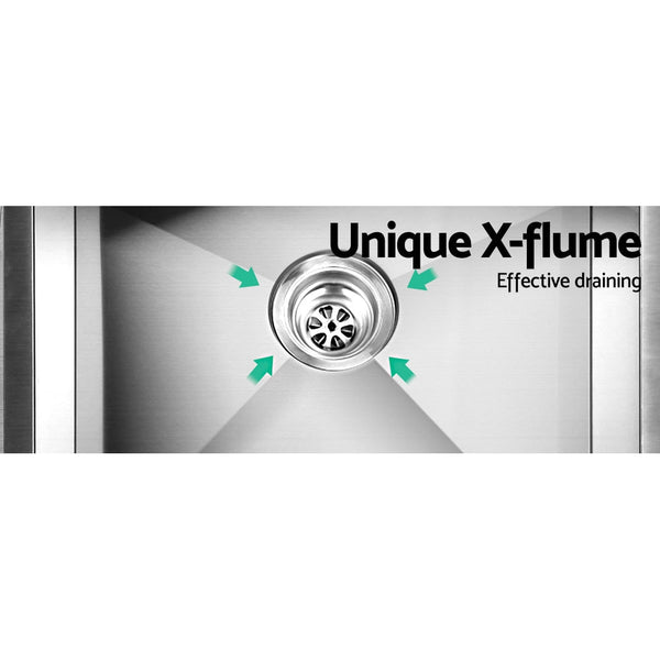 Cefito 53cm x 50cm Stainless Steel Kitchen Sink Under/Top/Flush Mount Silver Cefito