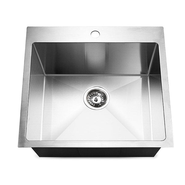 Cefito 53cm x 50cm Stainless Steel Kitchen Sink Under/Top/Flush Mount Silver Cefito
