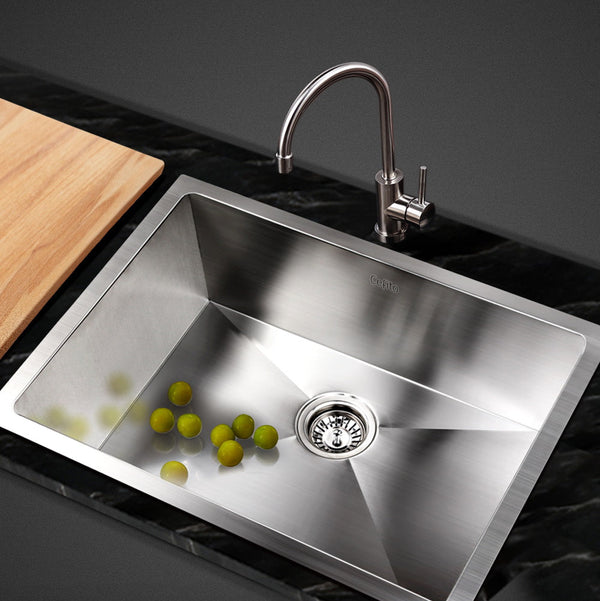Cefito 60cm x 45cm Stainless Steel Kitchen Sink Under/Top/Flush Mount Silver Cefito