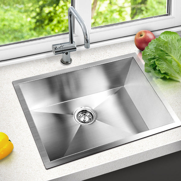 Cefito 60cm x 45cm Stainless Steel Kitchen Sink Under/Top/Flush Mount Silver Cefito