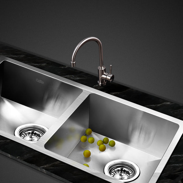 Cefito 77cm x 45cm Stainless Steel Kitchen Sink Under/Top/Flush Mount Silver Cefito