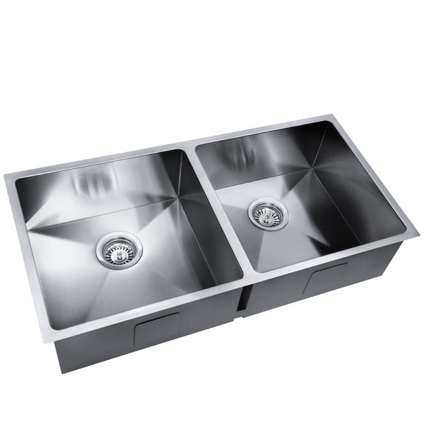 Cefito 86.5cm x 44cm Stainless Steel Kitchen Sink Under/Top/Flush Mount Silver Cefito