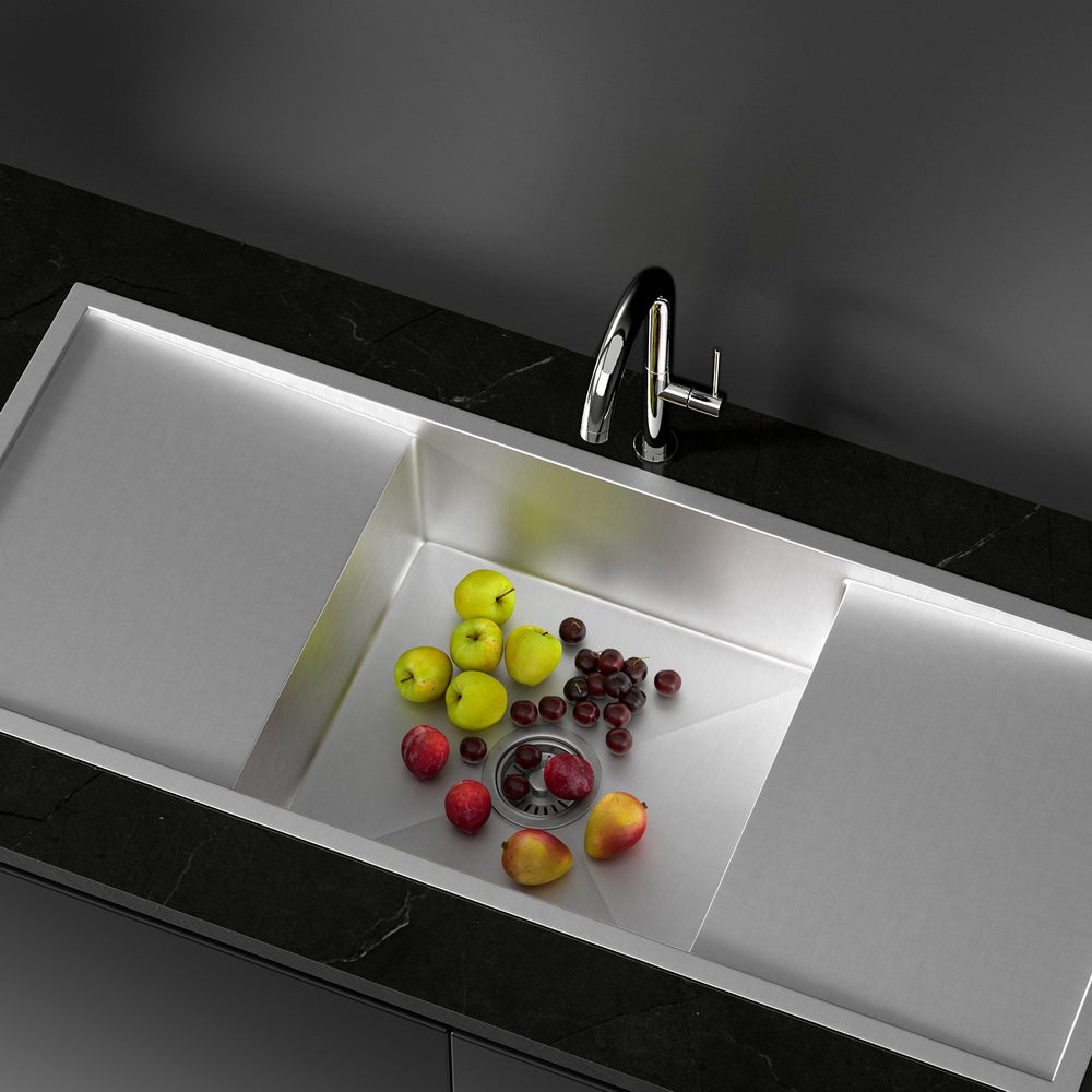 Cefito Kitchen Sink Basin Stainless Steel Under/Top/Flush Mount Bowl 122X45CM Does Not Apply
