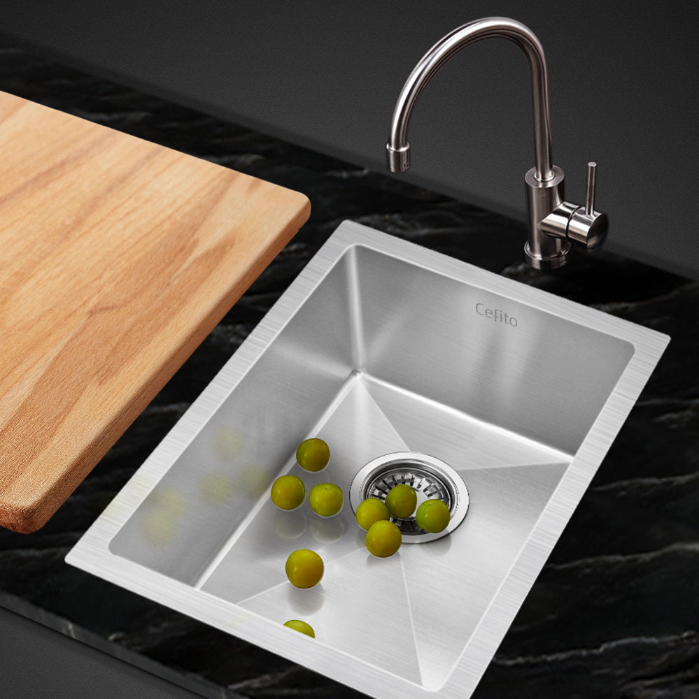 Cefito 34cm x 44cm Stainless Steel Kitchen Sink Under/Top/Flush Mount Silver Cefito