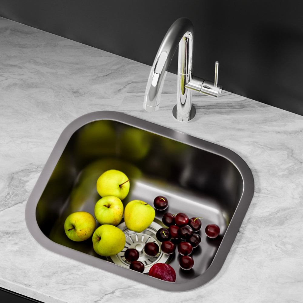 Cefito Kitchen Sink 30X36CM Stainless Steel Nano Basin Single Bowl Black Cefito