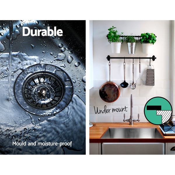 Cefito 36cm x 36cm Stainless Steel Kitchen Sink Under/Top/Flush Mount Silver Cefito