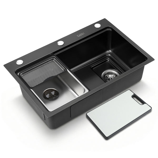 Cefito Kitchen Sink 304 Stainless Steel Bar Sink Millet Grain Water Basin Sink Awezingly