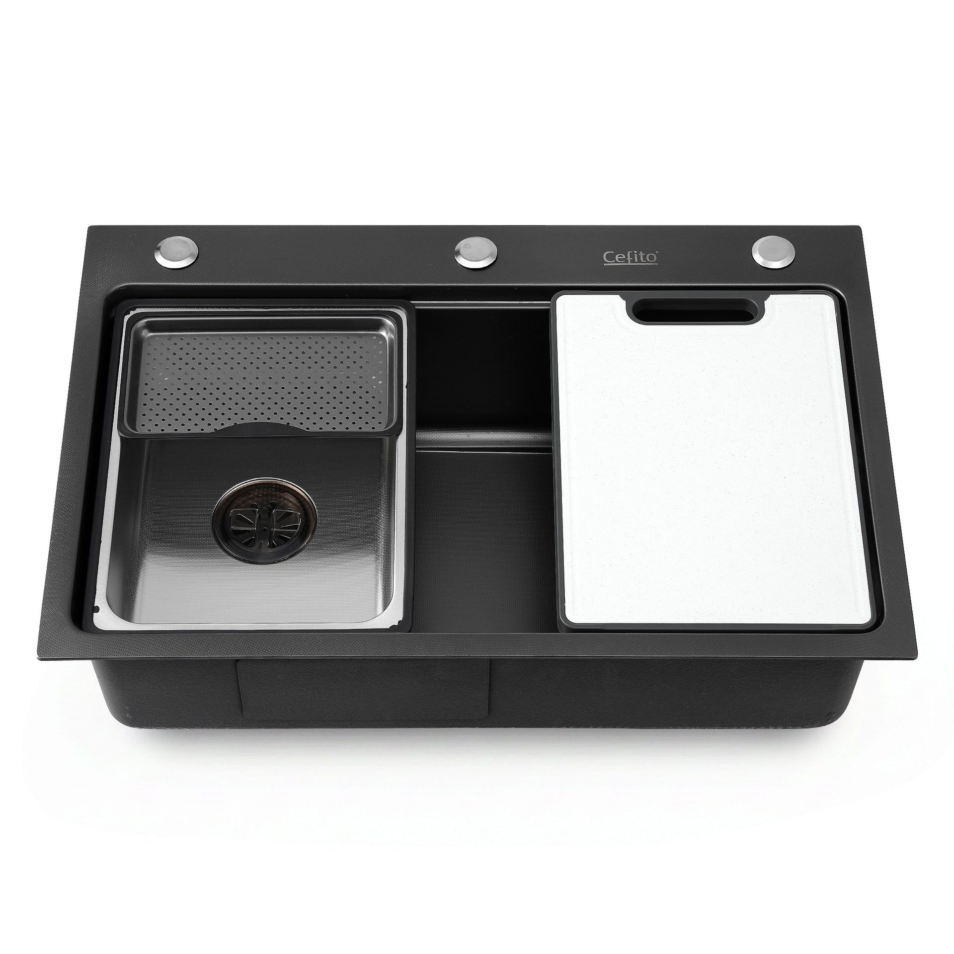 Cefito Kitchen Sink 304 Stainless Steel Bar Sink Millet Grain Water Basin Sink Awezingly