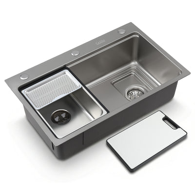 Cefito Kitchen Sink 304 Stainless Steel Bar Sink Millet Grain Water Basin Sink