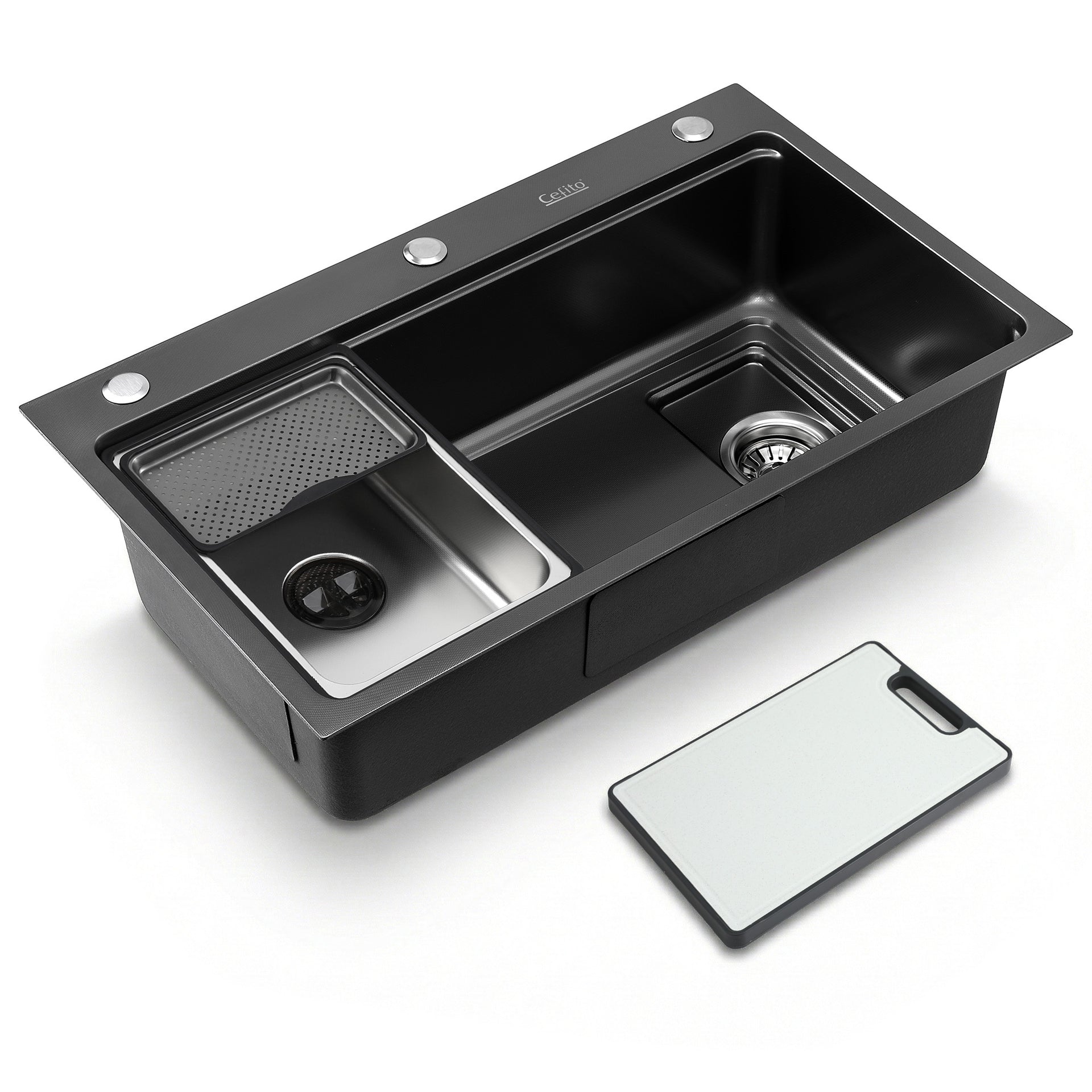 Cefito Kitchen Sink 304 Stainless Steel Bar Sink Millet Grain Water Basin Sink Awezingly