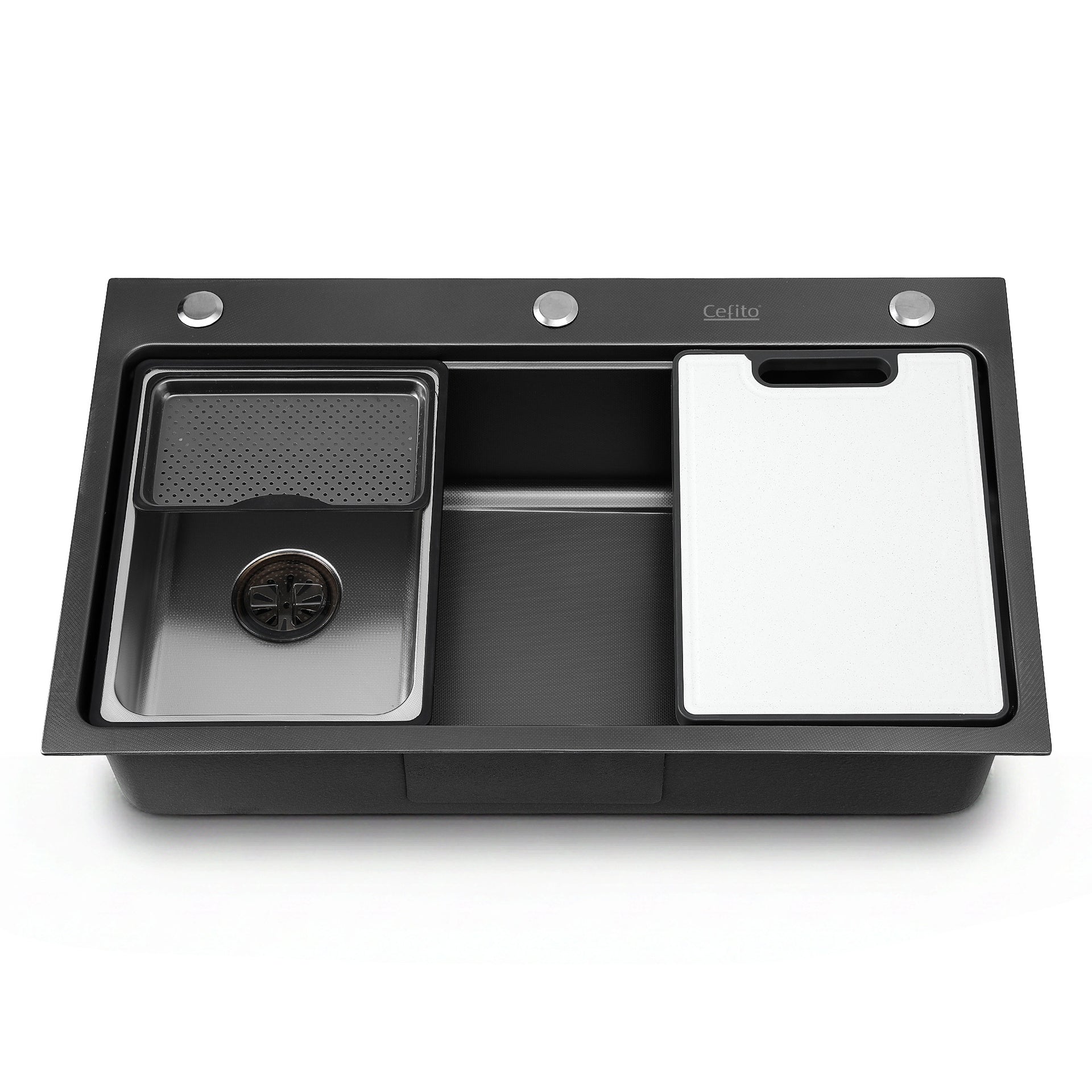 Cefito Kitchen Sink 304 Stainless Steel Bar Sink Millet Grain Water Basin Sink Awezingly