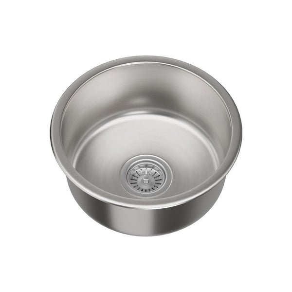 Cefito Kitchen Sink 43cm Round Stainless Steel Basin Single Bowl Silver Cefito