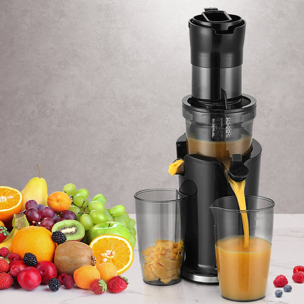 Devanti Slow Juicer Cold Press Fruit Juice Extractor 200W Black Devanti