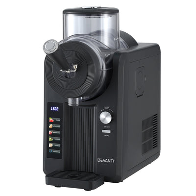 Devanti 2L Slushie Machine Ice Cream Maker Frozen Smoothies Milkshakes Black