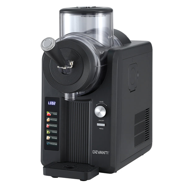 Devanti 2L Slushie Machine Ice Cream Maker Frozen Smoothies Milkshakes Black Awezingly