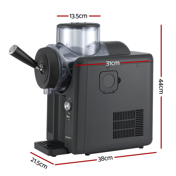 Devanti 2L Slushie Machine Ice Cream Maker Frozen Smoothies Milkshakes Black Awezingly