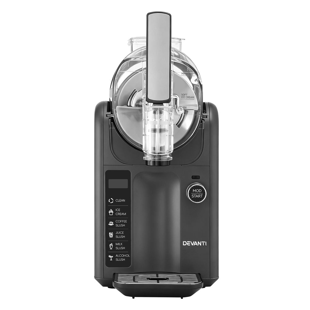Devanti 5in1 Slushie Machine Ice Cream Maker 2L Grey Awezingly