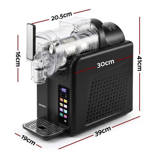 Devanti Slushie Machine 2L Frozen Drink Maker Ice Cream Cocktail Slush Maker Black Awezingly