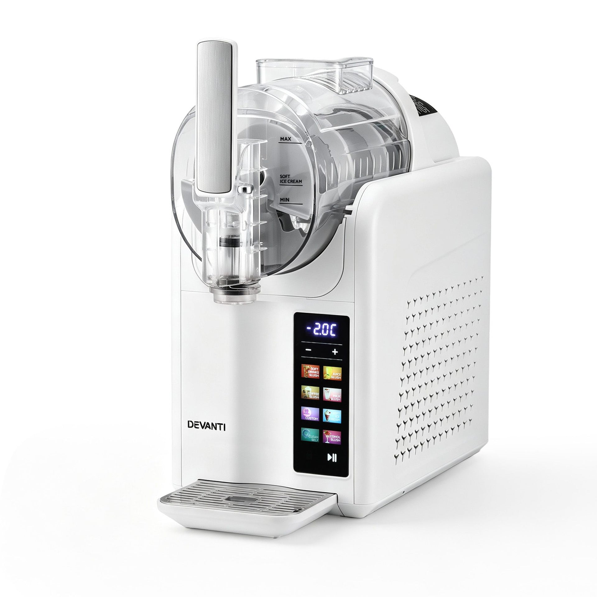 Devanti Slushie Machine 2L Frozen Drink Maker Ice Cream Cocktail Slush Maker White Awezingly