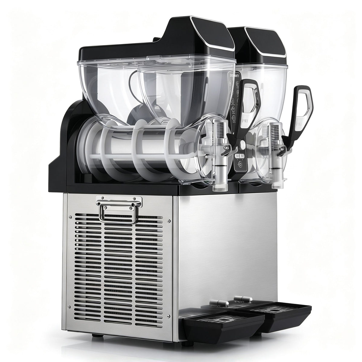 Devanti Commercial Slushie Machine 15L x2 Frozen Drink Maker Dual Tank Silver Awezingly