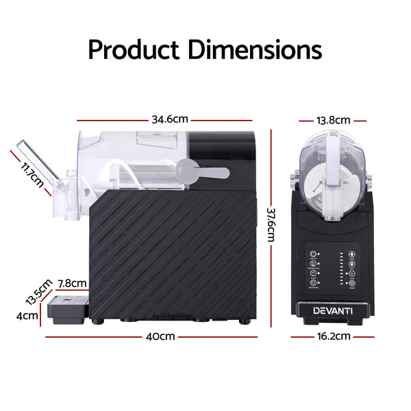 Devanti 1.8L Slushie Machine Maker Frozen Smoothies Milkshakes Black Awezingly