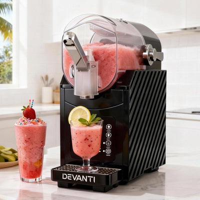 Devanti 1.8L Slushie Machine Maker Frozen Smoothies Milkshakes Black