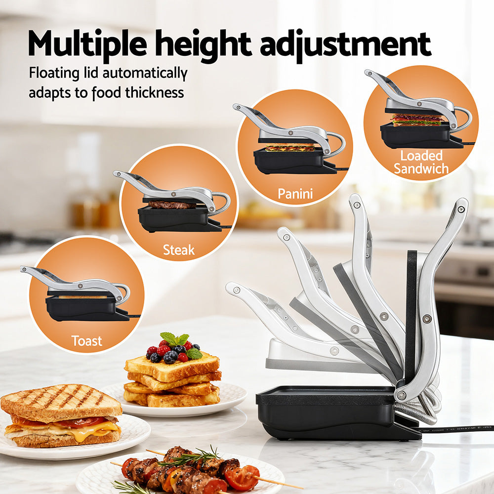 Devanti 3 in 1 Sandwich Maker Steak Press Grill 1000W Awezingly