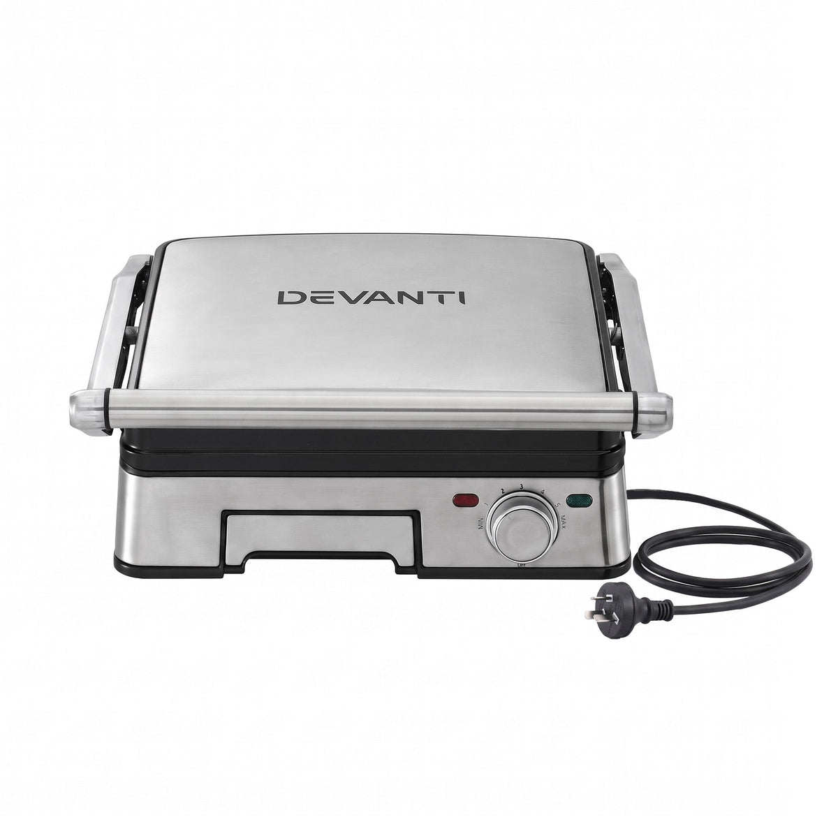 Devanti 2000W 3-in-1 Panini Press Grill Sandwich Maker 180° Open 4 Slice Awezingly