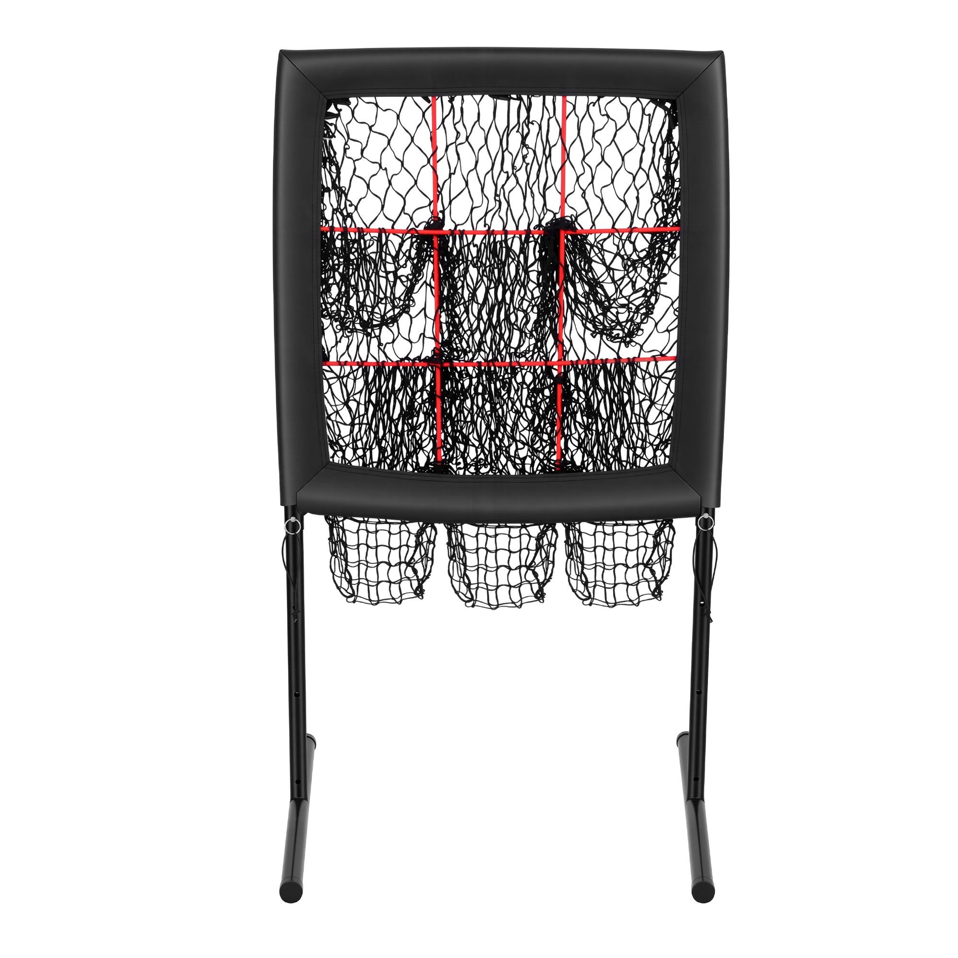 Everfit Baseball Pitching Net Training Target Softball Practice 9 Hole Black Awezingly