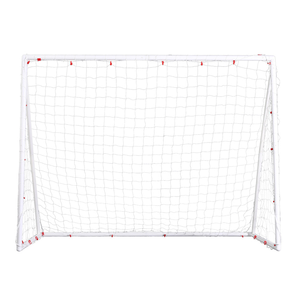 Everfit 8FT Soccer Football Goal Net UPVC Frame with PE Mesh Weatherproof Portable Goals for Backyard Training Competitive Play Everfit