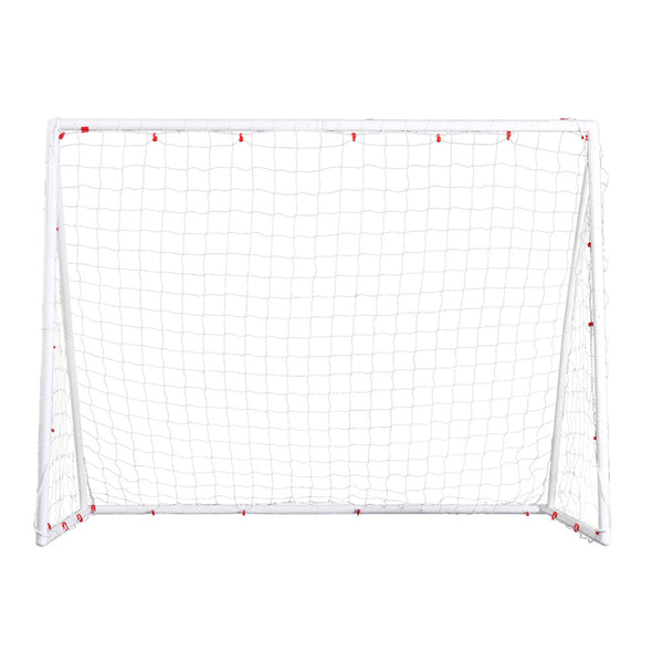 Everfit 8FT Soccer Football Goal Net UPVC Frame with PE Mesh Weatherproof Portable Goals for Backyard Training Competitive Play Everfit