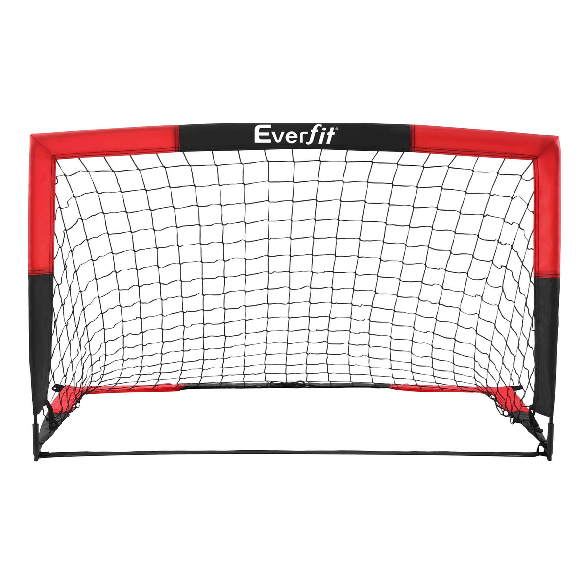 Everfit Pop Up Soccer Goal Nets Heavy Duty Portable Kids Training Set 2 Pcs Red Awezingly