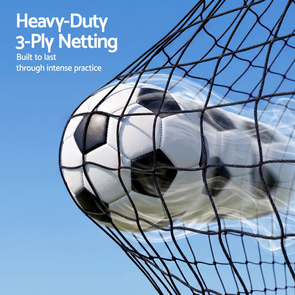 Everfit Pop Up Soccer Goal Nets Heavy Duty Portable Kids Training Set 2 Pcs Red Awezingly