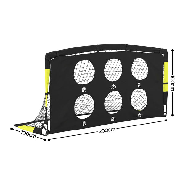 Everfit Pop Up Soccer Goals 2 Piece Set Target Net Kids Indoor Outdoor Awezingly