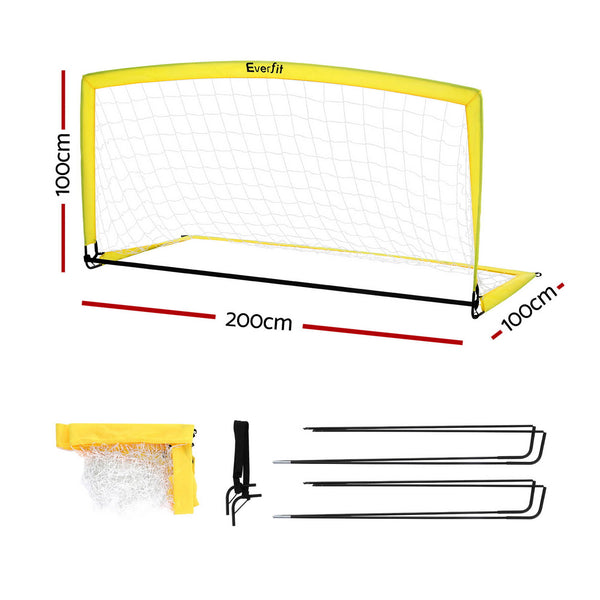Everfit 2m Football Soccer Net Portable Goal Net Rebounder Sports Training Awezingly