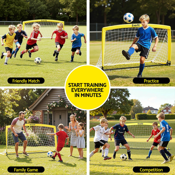 Everfit 2m Football Soccer Net Portable Goal Net Rebounder Sports Training Awezingly