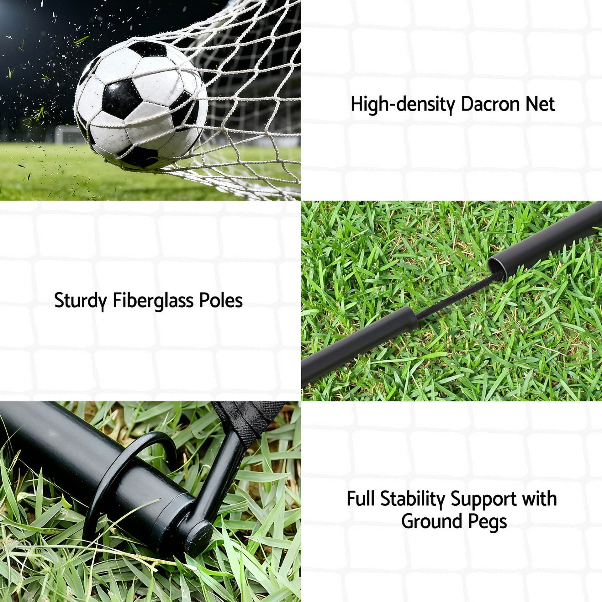 Everfit 2m Football Soccer Net Portable Goal Net Rebounder Sports Training Awezingly