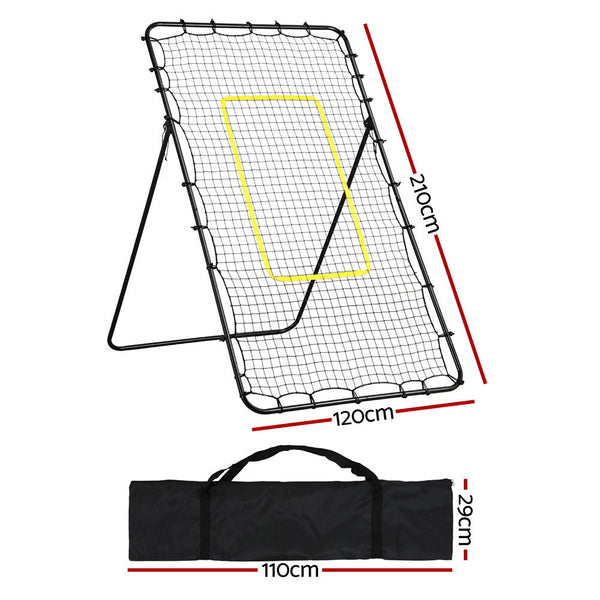 Everfit 7ft 2.1M Volleyball Net Football Baseball Goal Netting with Frame Angle Adjustable Rebounder Awezingly