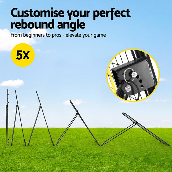 Everfit 7ft 2.1M Volleyball Net Football Baseball Goal Netting with Frame Angle Adjustable Rebounder Awezingly