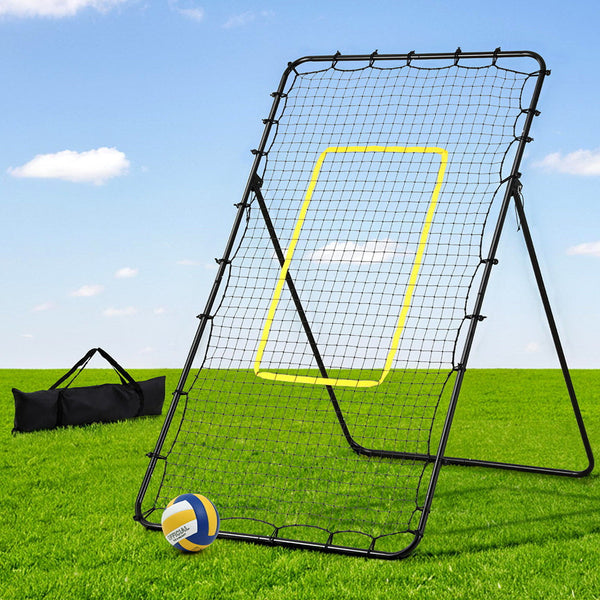 Everfit 7ft 2.1M Volleyball Net Football Baseball Goal Netting with Frame Angle Adjustable Rebounder Awezingly