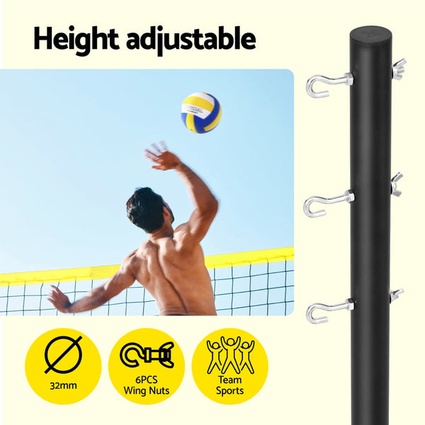 Everfit 9M Portable Volleyball Net Set with Ball Boundary Lines Badminton Tennis Everfit