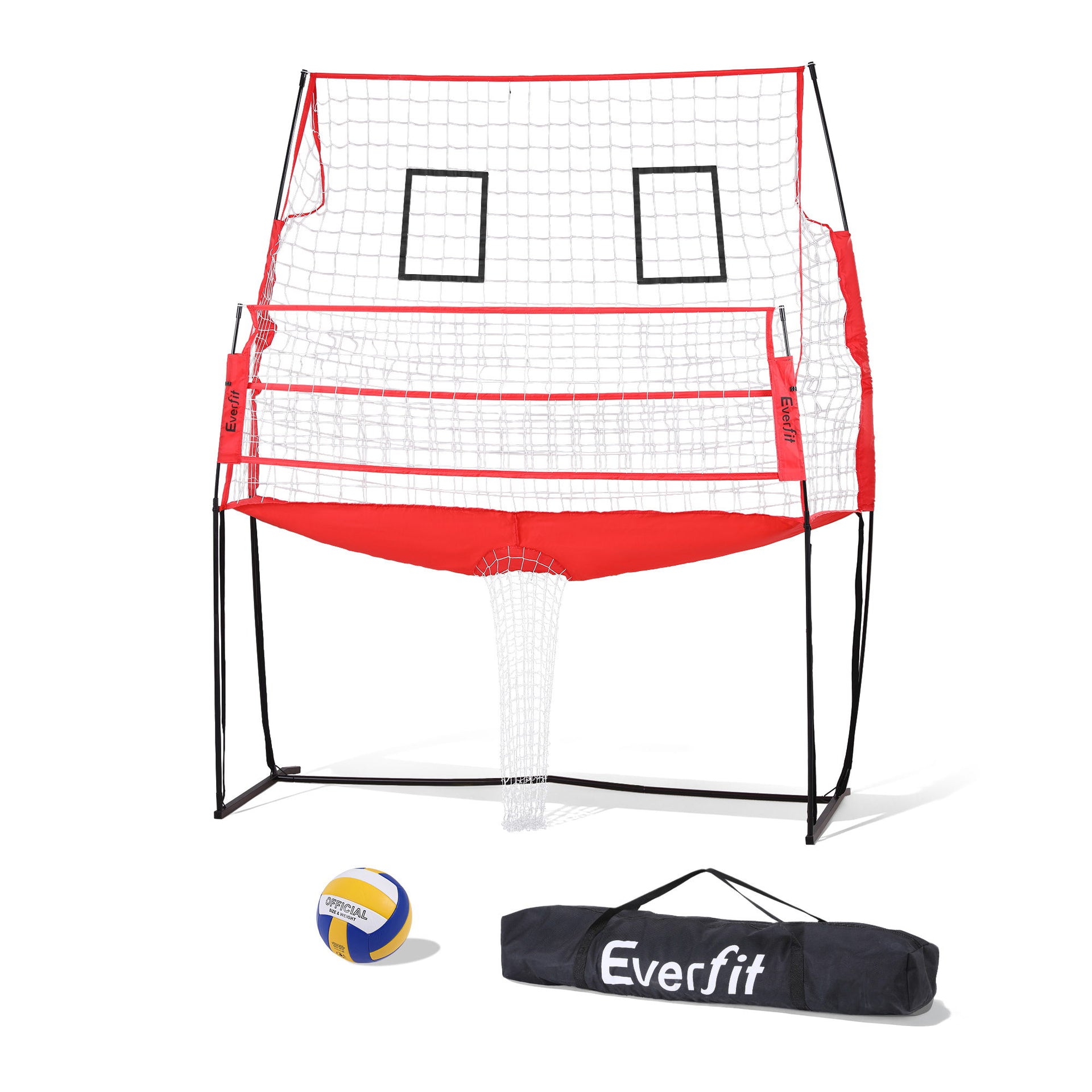 Everfit 8ft Volleyball Net Training Equipment Adjustable Height Portable with Ball and Bag Everfit