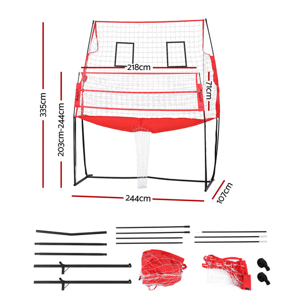 Everfit 8ft Volleyball Net Training Equipment Adjustable Height Portable with Ball and Bag Everfit