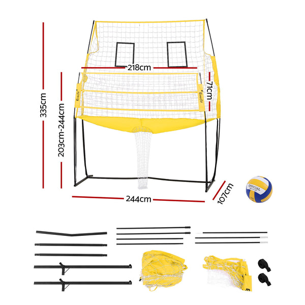 Everfit 8ft Volleyball Net Free-standing Adjustable Height Portable with Ball and Bag Awezingly