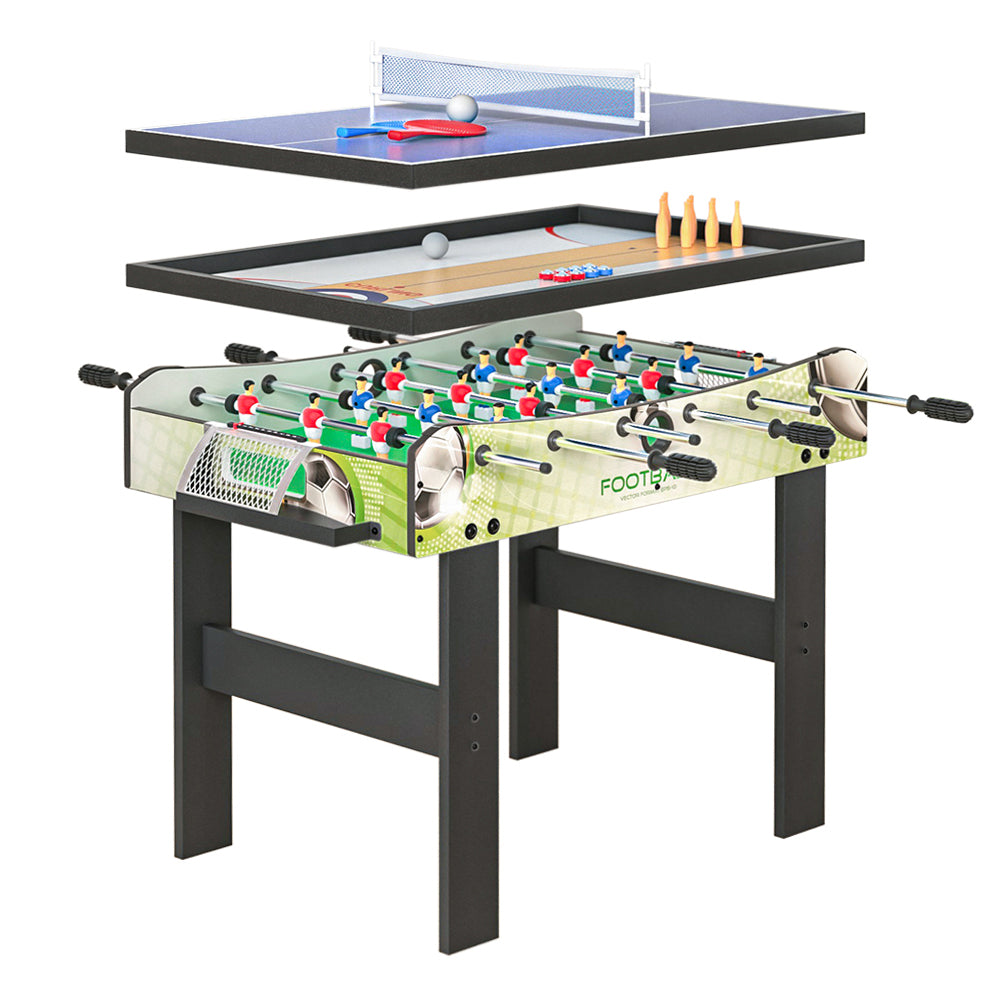 4-in-1 Games Table Soccer Foosball Table Tennis Bowling Shuffleboard Party Gift Unique