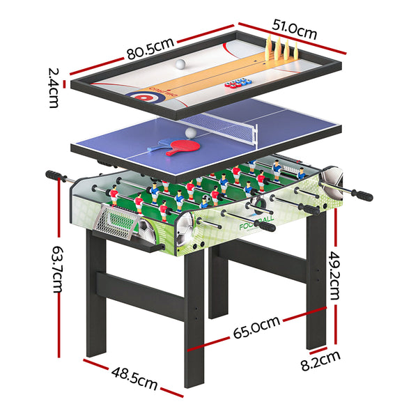 4-in-1 Games Table Soccer Foosball Table Tennis Bowling Shuffleboard Party Gift Unique