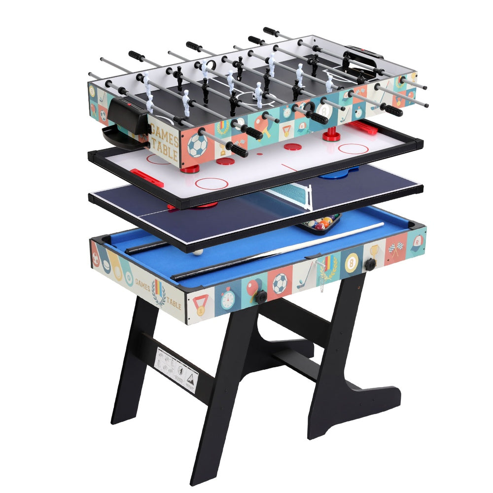 4-in-1 Soccer Table Foldable Game Foosball Table Tennis Pool Hockey Unique